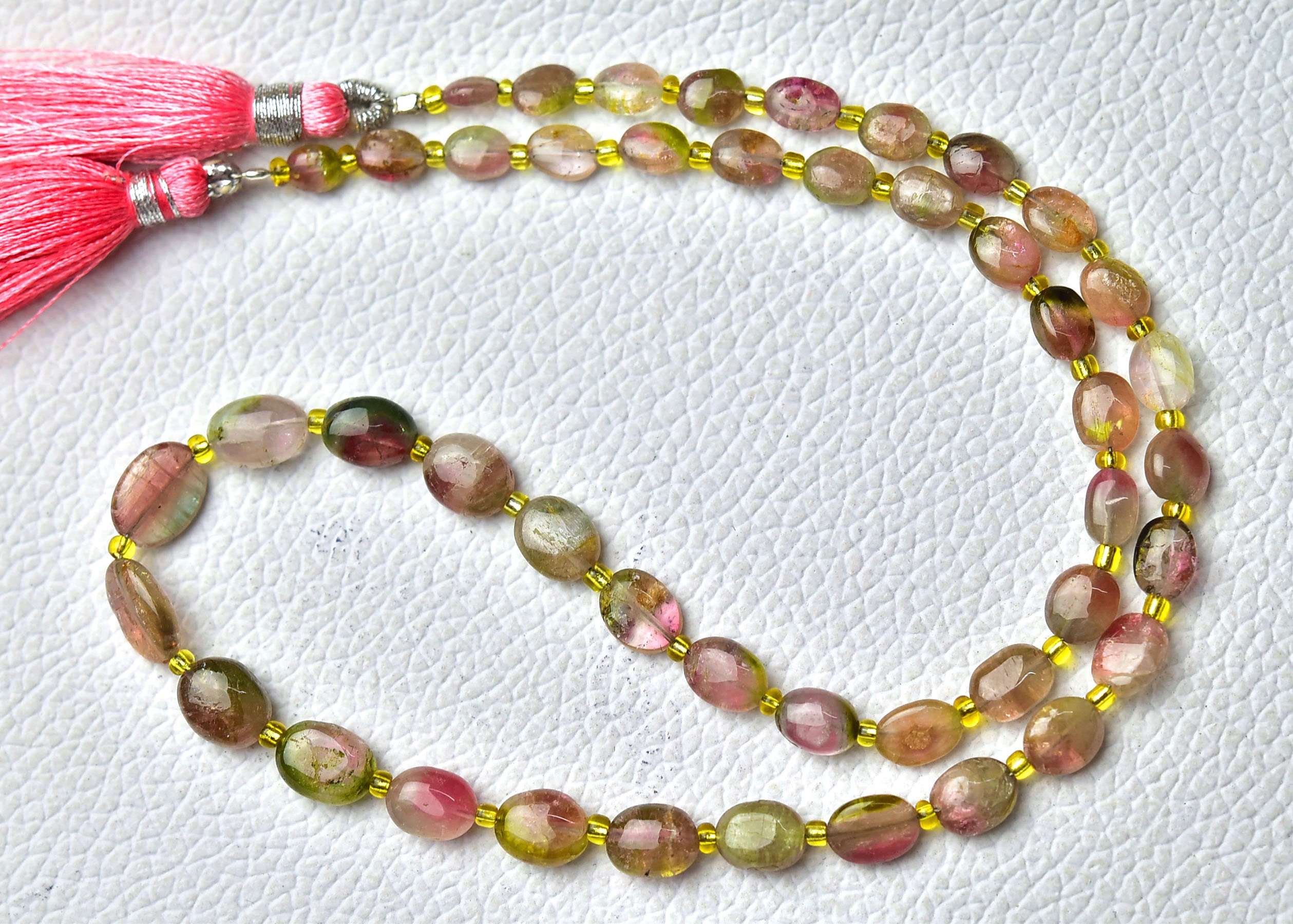 57 Cts, 15 Inch Strand Finest Watermelon Tourmaline Plain Beads Smooth Oval 4x5mm To 7x9mm Gemstone Bead Bi Color Tourmaline Beads No5119 57 Cts, 15 Inch Strand Finest Watermelon Tourmaline Plain Beads Smooth Oval 4x5mm To 7x9mm Gemstone Bead Bi Color Tourmaline Beads No5119