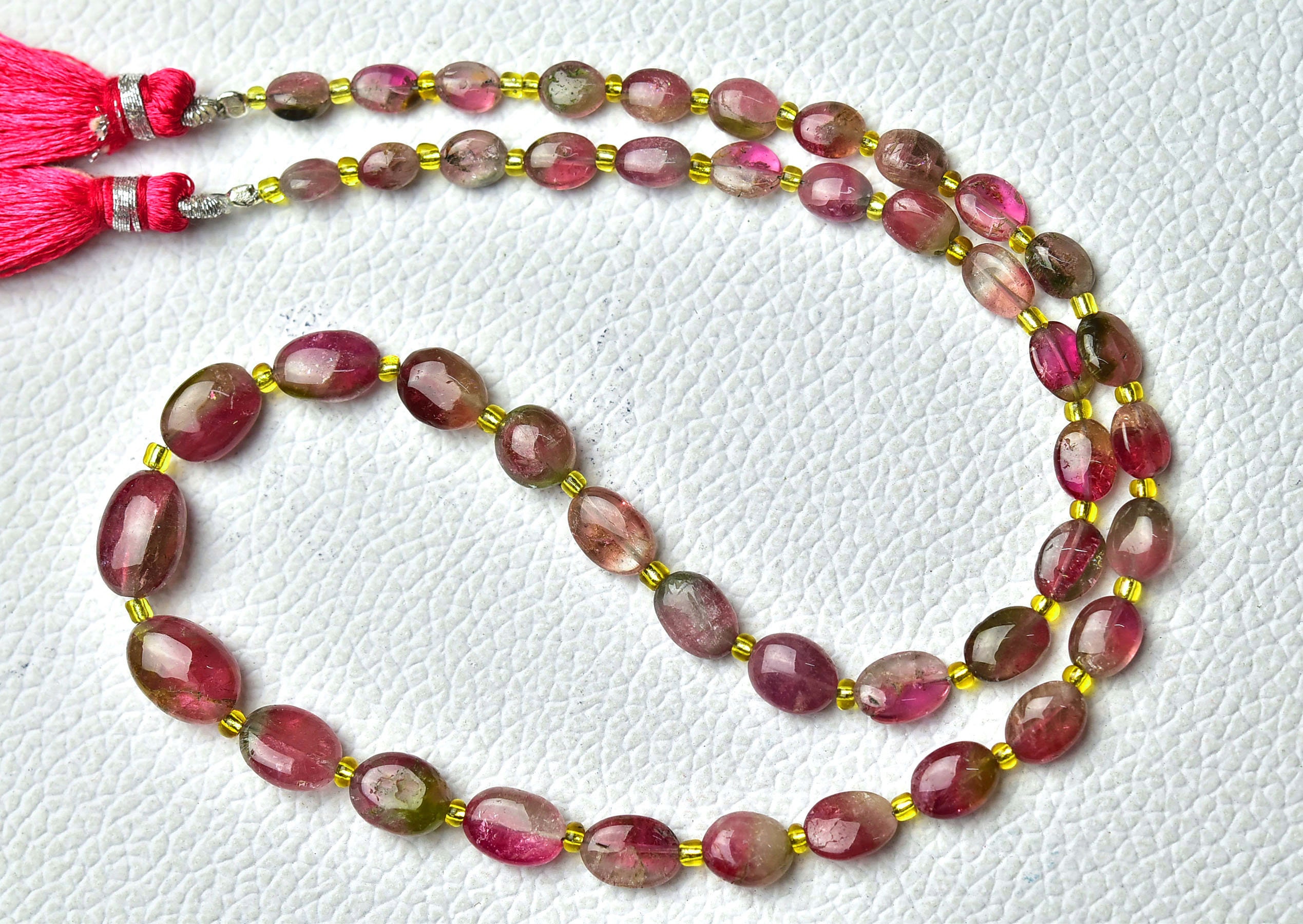 62 Cts, 15.5 Inch Strand Finest Watermelon Tourmaline Plain Beads Smooth Oval 4x5mm To 7x11mm Gemstone Bead Bi Color Tourmaline Beads No5130 62 Cts, 15.5 Inch Strand Finest Watermelon Tourmaline Plain Beads Smooth Oval 4x5mm To 7x11mm Gemstone Bead Bi Color Tourmaline Beads No5130