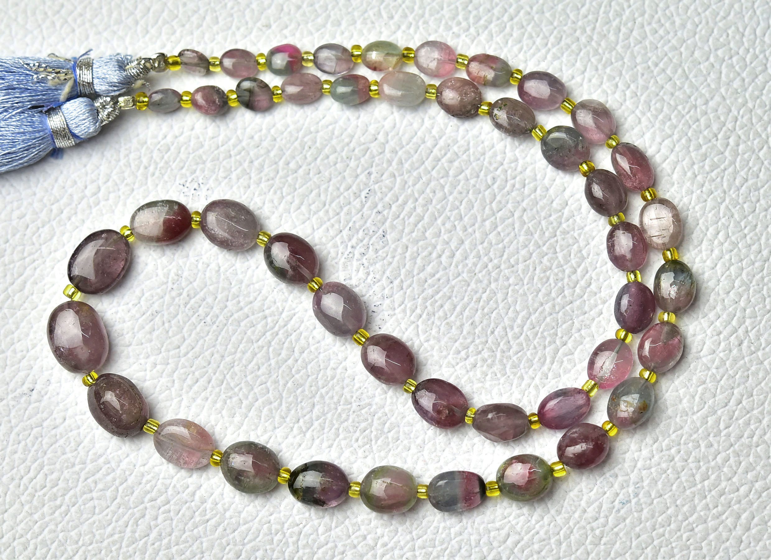 80 Cts, 15.5 Inch Strand Finest Watermelon Tourmaline Plain Beads Smooth Oval 4x5mm To 7x10mm Gemstone Bead Bi Color Tourmaline Beads No5118