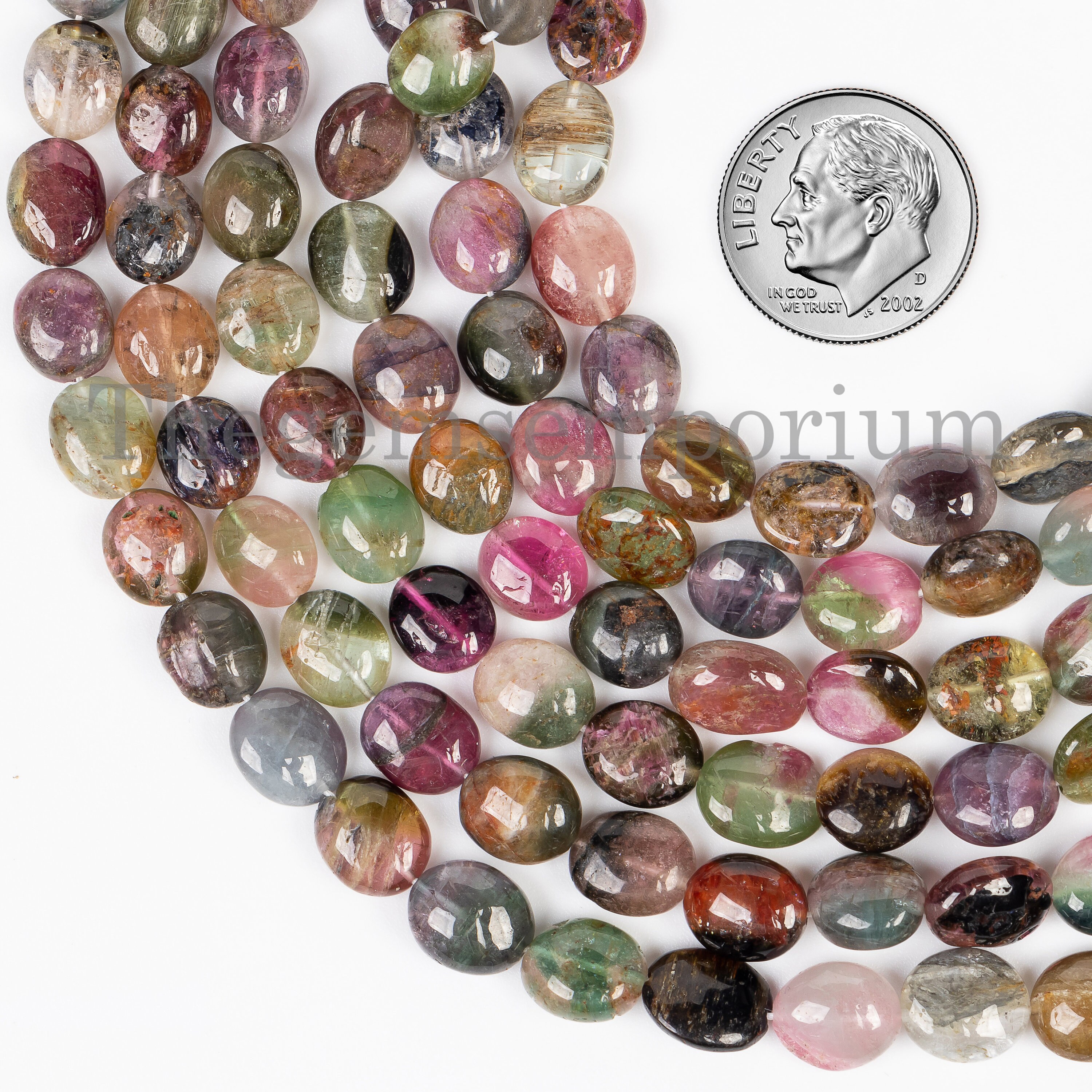 Multi Color Bio Tourmaline Plain Oval Beads, Natural Watermelon Tourmaline Beads, Loose Smooth Oval Shape Beads Strand, Jewelry Making Beads