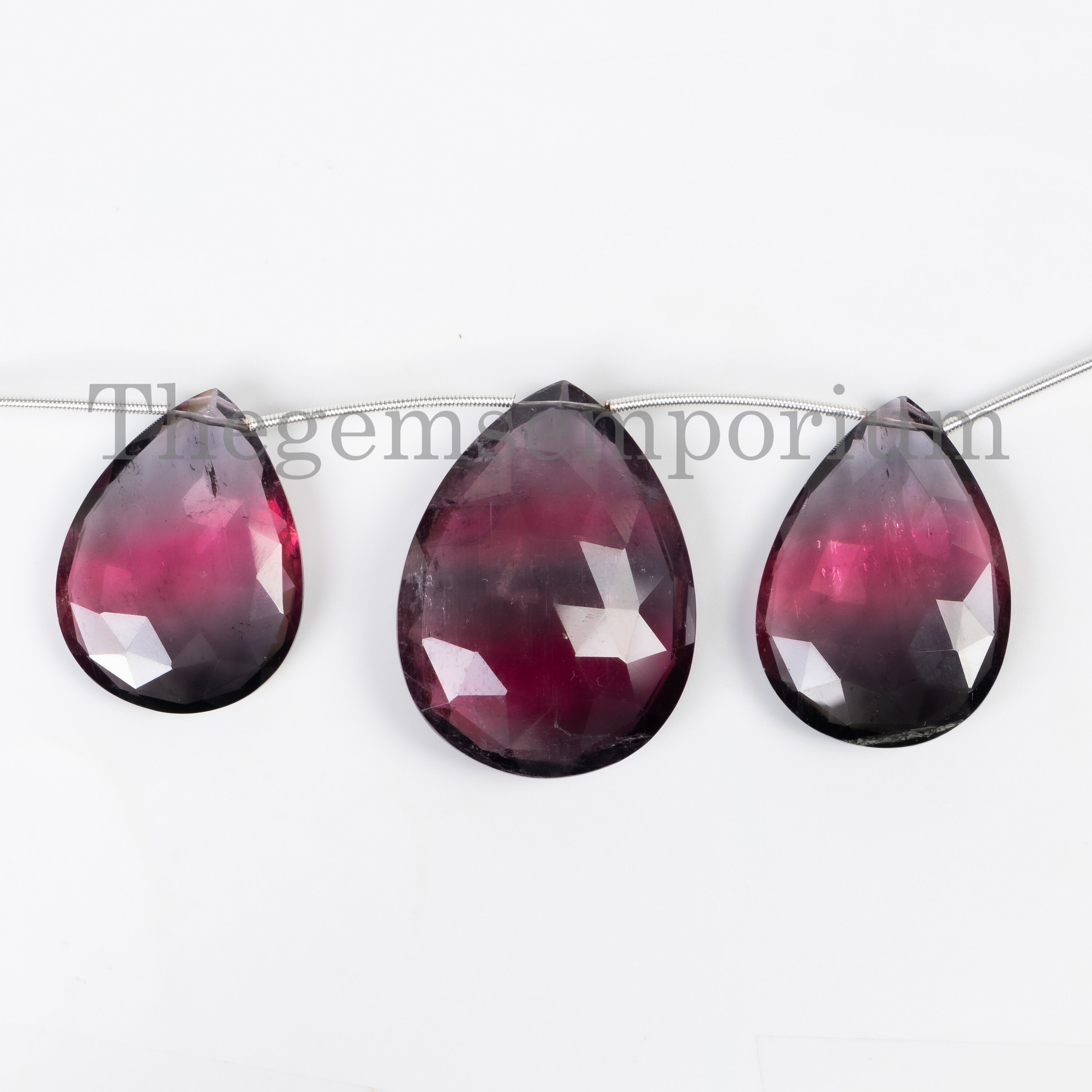 Unique! Watermelon Tourmaline Faceted Pear Shape Beads, Far Size 3pcs Pear Beads, Natural Gemstone For Jewelry Making, Loose Tourmaline Pear Unique! Watermelon Tourmaline Faceted Pear Shape Beads, Far Size 3pcs Pear Beads, Natural Gemstone For Jewelry Making, Loose Tourmaline Pear