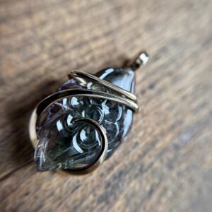 Carved Watermelon Tourmaline In 14k Gold Pendant