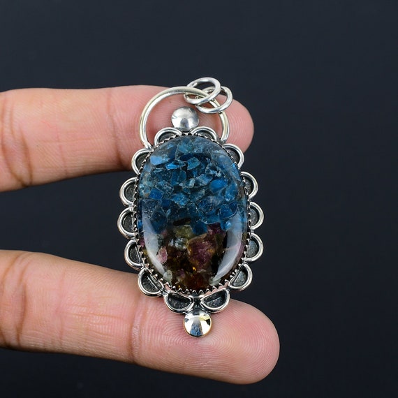 Handmade Watermelon Tourmaline Pendant: 925 Sterling Silver Gemstone Jewelry