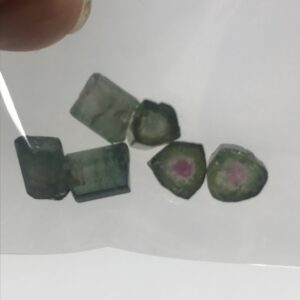 High Grade Watermelon Tourmaline Crystal - LOT 6 - Pink Gemstone - October Birthstone - Tourmaline Specimen - Jewelry Making - Jewelry Tools