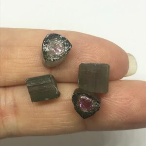 High Grade Watermelon Tourmaline Crystal - LOT 4 - Pink Gemstone - October Birthstone - Tourmaline Specimen - Jewelry Making - Jewelry Tools