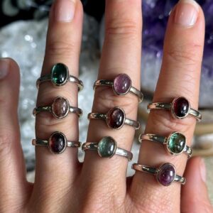 Watermelon Tourmaline Ring • .925 Sterling Silver • Choose Your Ring