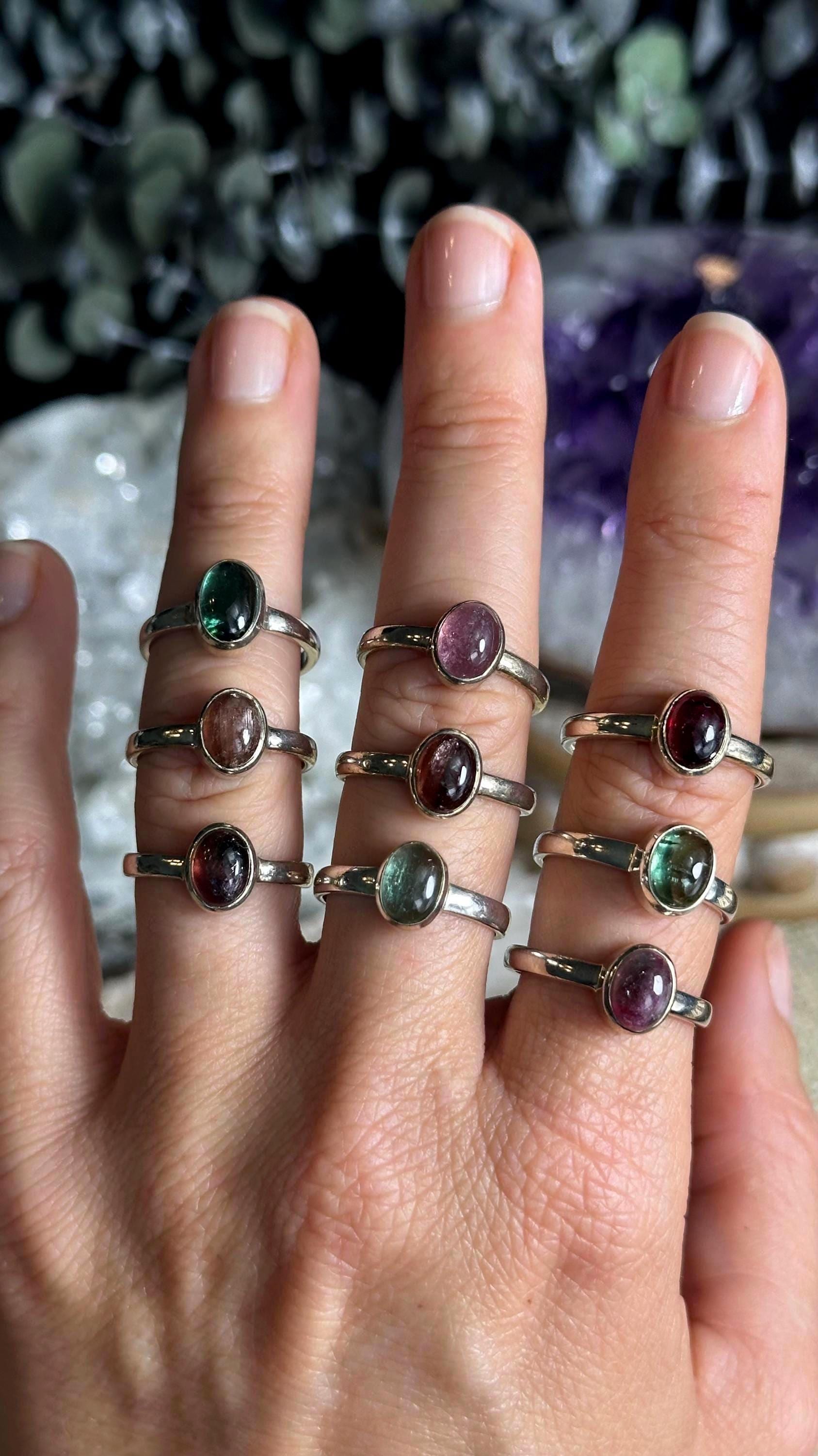 Watermelon Tourmaline Ring • .925 Sterling Silver • Choose Your Ring Watermelon Tourmaline Ring • .925 Sterling Silver • Choose Your Ring