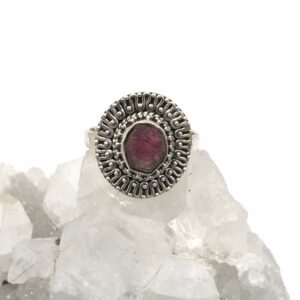 Rough Watermelon Tourmaline Ring, 8 1/2 Rough Watermelon Tourmaline Ring, 8 1/2