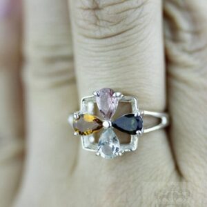 Size 6 PARIBa Watermelon TOURMALINE LIDDICOATITE Fine 925 Sterling Silver Ring Size 6 PARIBa Watermelon TOURMALINE LIDDICOATITE Fine 925 Sterling Silver Ring