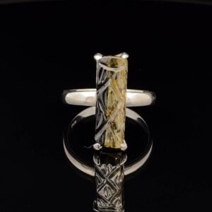 Sterling Silver Carved Watermelon Tourmaline Ring Size 7 Sterling Silver Carved Watermelon Tourmaline Ring Size 7
