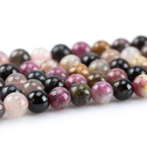 Natural Watermelon Tourmaline  High Quality in  Round, 4mm, 6mm, 8mm, 10mm AAA Quality  Smooth Gemstone Beads