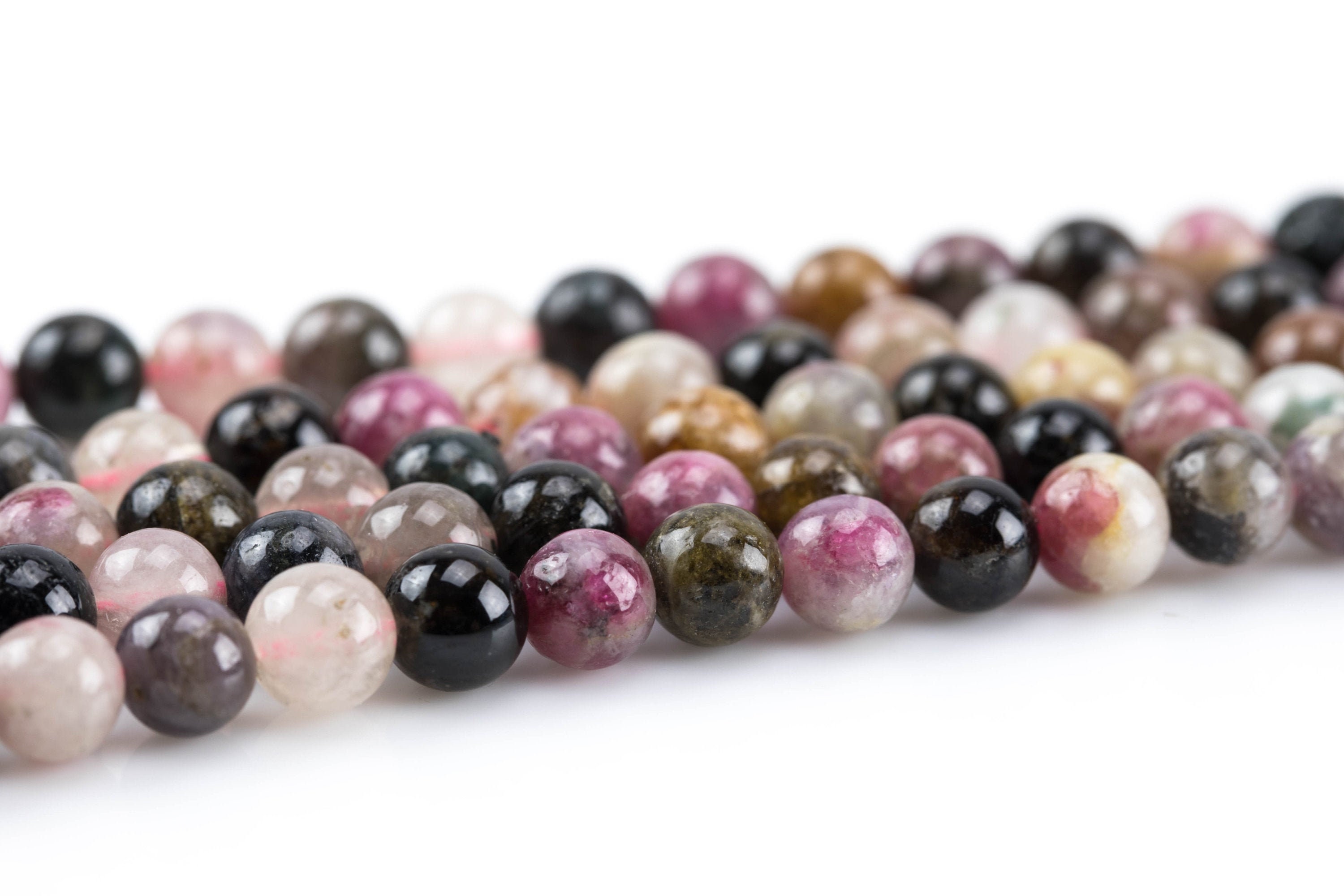 Natural Watermelon Tourmaline  High Quality In  Round, 4mm, 6mm, 8mm, 10mm Aaa Quality  Smooth Gemstone Beads