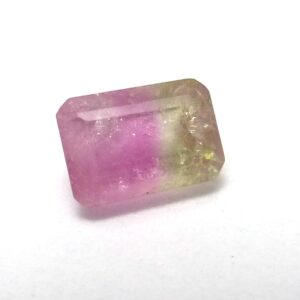 0.70 Carats Bicolor Watermelon Tourmaline Loose Gemstone Bi Color Emerald Cut Rare One of a kind Handmade Designer Engagement Ring Etsycij