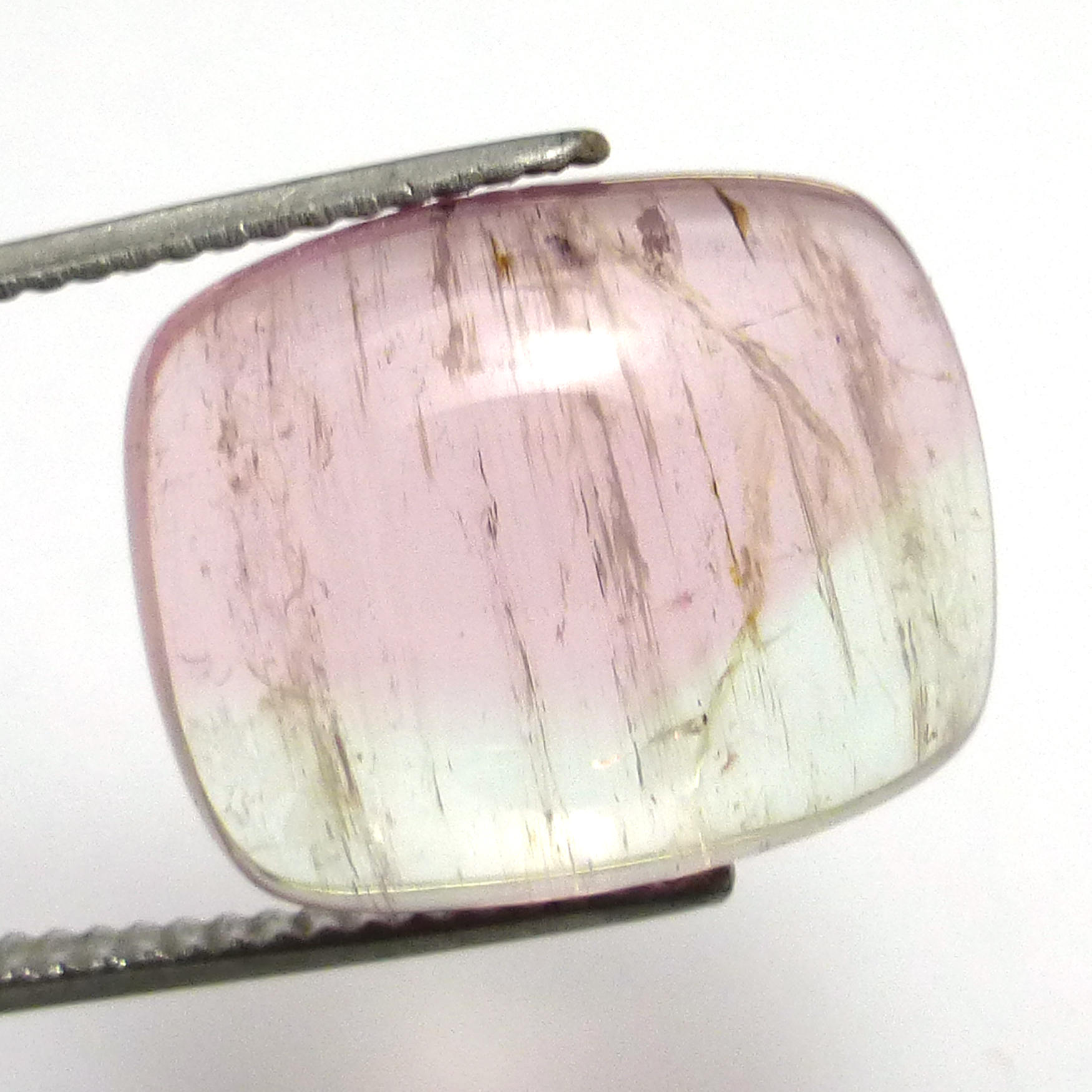 12.960 Carats Watermelon Tourmaline Loose Gemstone Rectangle Cut Bi Color Hand Cut Quality One Of A Kind Rare Engagement Ring Stone