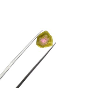 2.50 Ct, Natural Watermelon Tourmaline Slice, 10 Mm, Loose Gemstone, Tourmaline For Making Jewelry