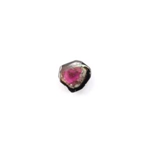 3.75 Ct, Natural Watermelon Tourmaline Slice, 10x9 Mm, Loose Gemstone, Tourmaline For Making Jewelry