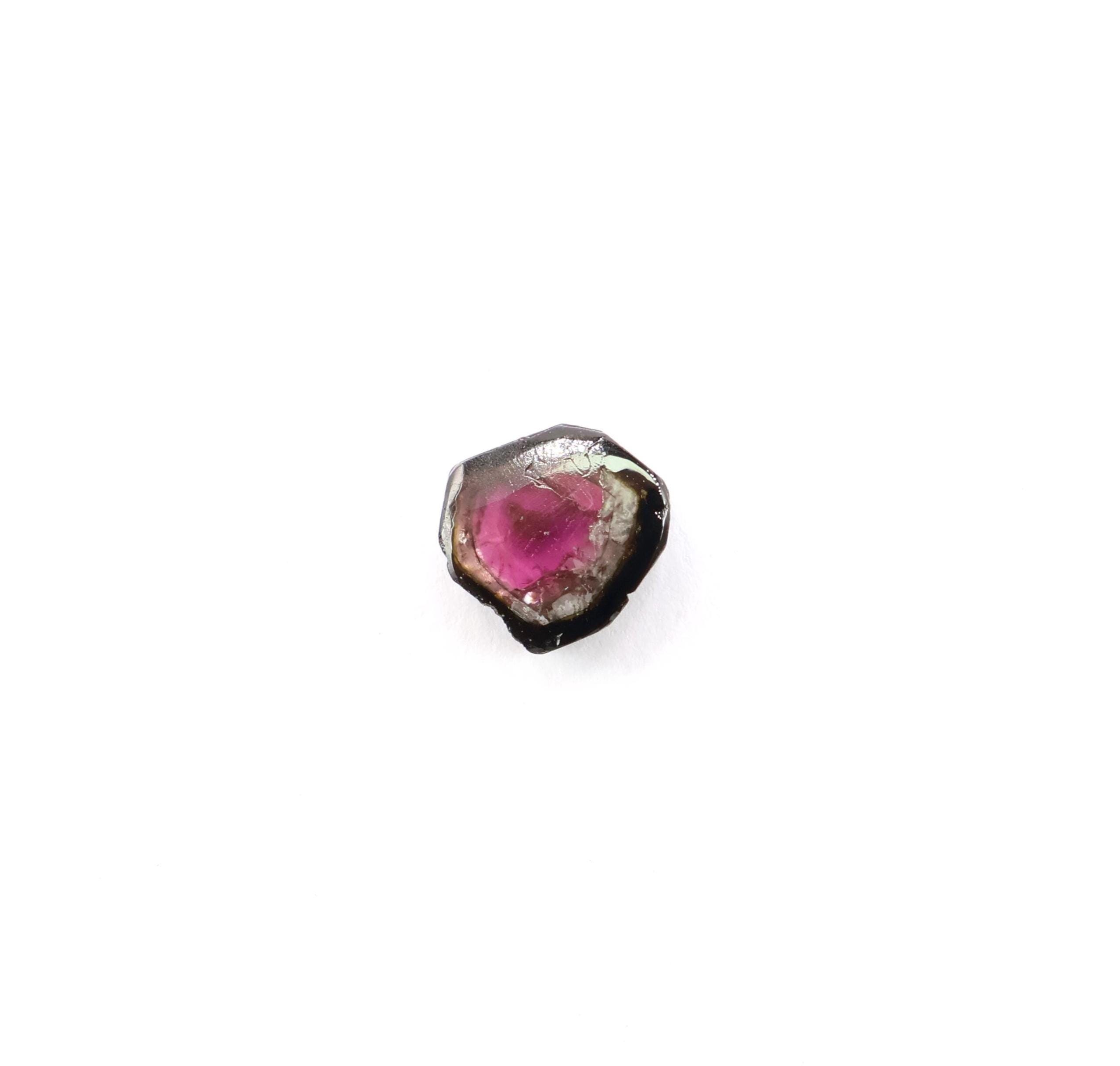 3.75 Ct, Natural Watermelon Tourmaline Slice, 10x9 Mm, Loose Gemstone, Tourmaline For Making Jewelry 3.75 Ct, Natural Watermelon Tourmaline Slice, 10x9 Mm, Loose Gemstone, Tourmaline For Making Jewelry