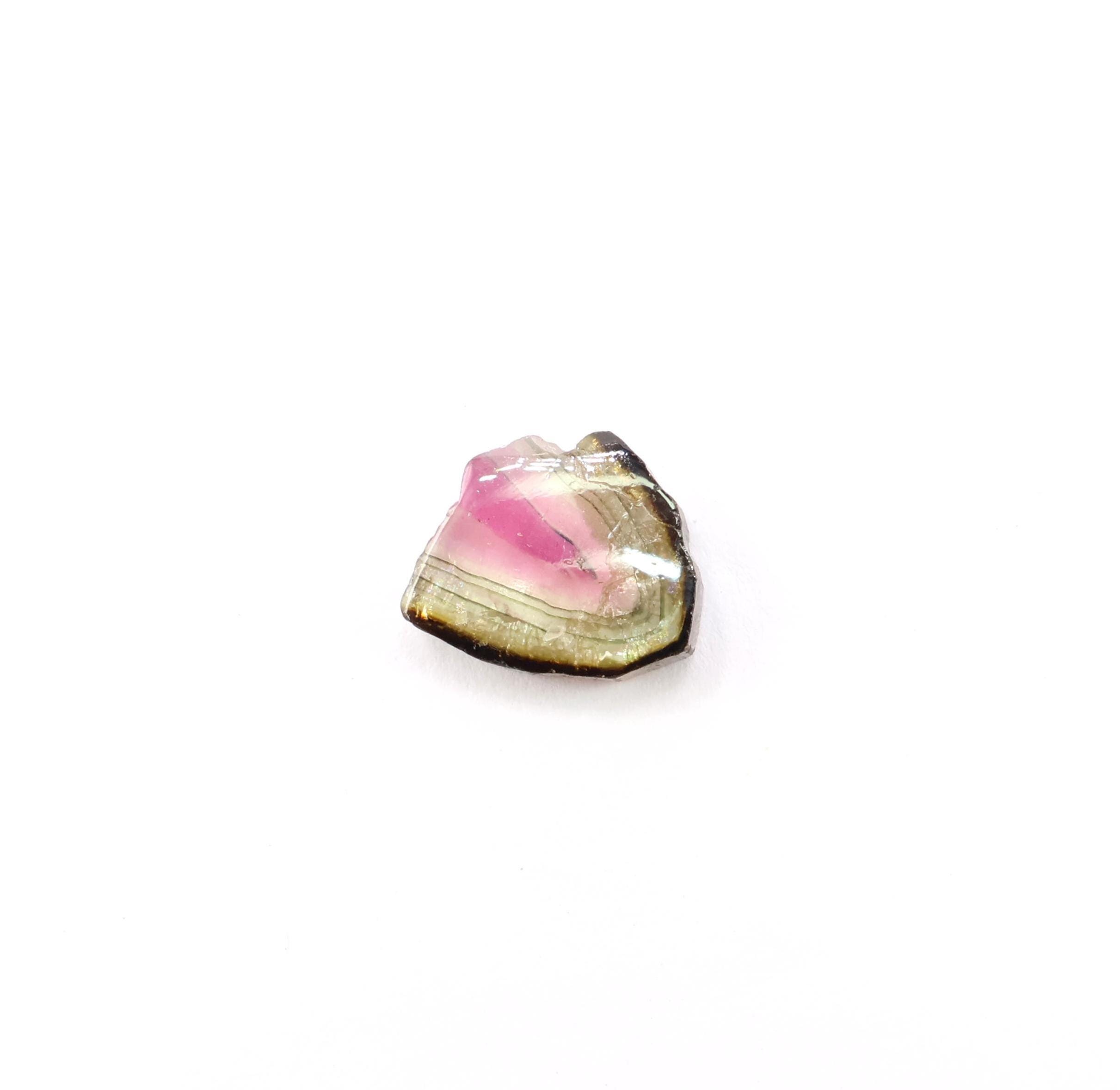 4.20 Ct, Natural Watermelon Tourmaline Slice, 12x10 Mm, Loose Gemstone, Tourmaline For Making Jewelry 4.20 Ct, Natural Watermelon Tourmaline Slice, 12x10 Mm, Loose Gemstone, Tourmaline For Making Jewelry