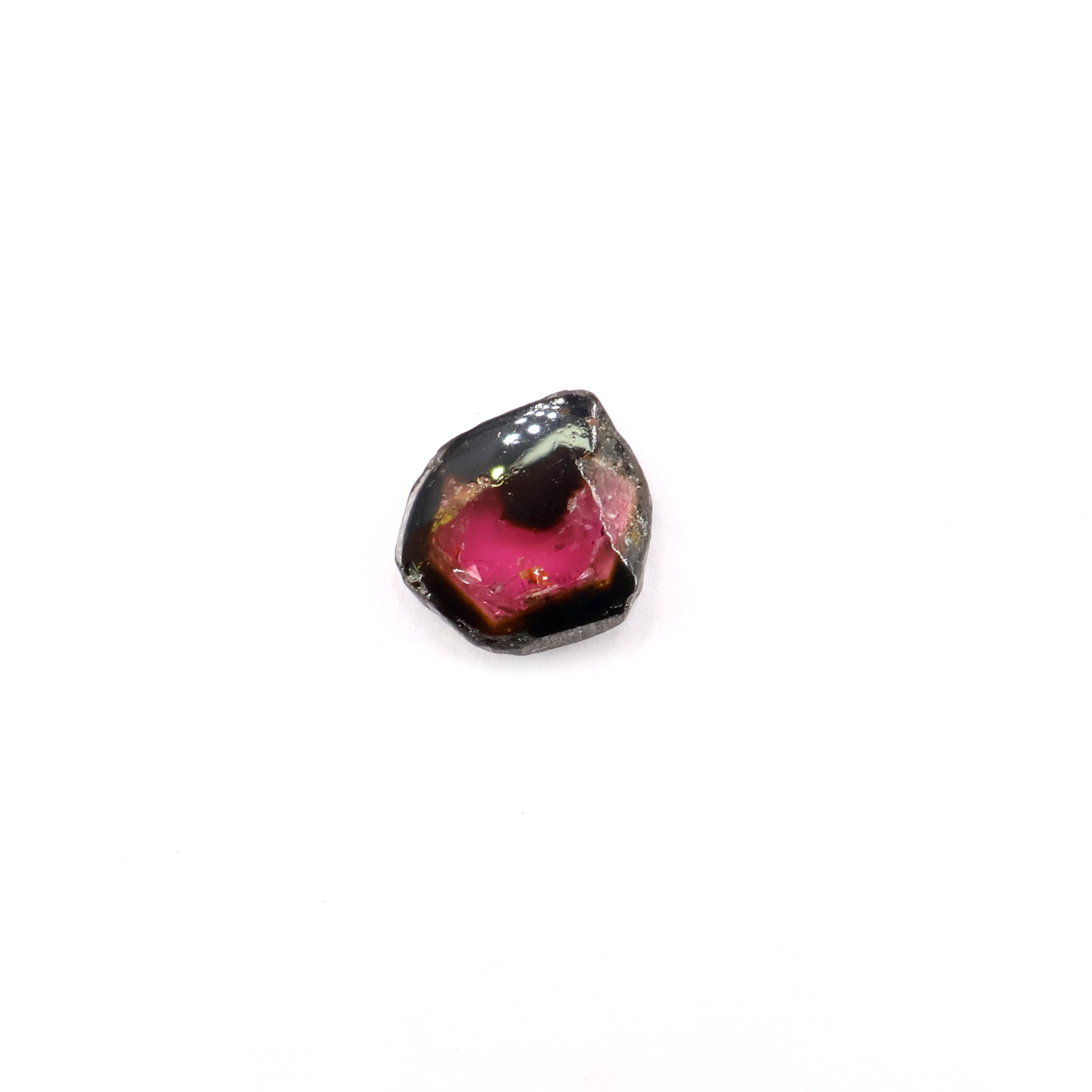 4.50 Ct, Natural Watermelon Tourmaline Slice, 13x10.50 Mm, Loose Gemstone, Tourmaline For Making Jewelry