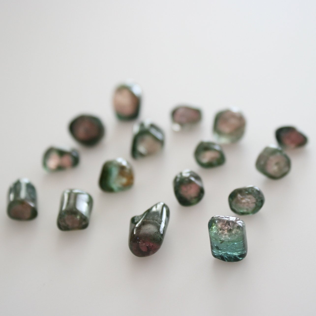 Watermelon Tourmaline Gems, Polished Crystals, Heart Chakra