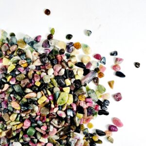 Watermelon Tourmaline 1lb Crystal Chips Tumbled Stones Bulk Crystals Wholesale Crystals