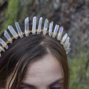 Wedding Crown / Bridal Crystal Crown / Raw Quartz Crown / Crystal Crown /  Boho Hair Jewelry  Quartz Tiara  Mermaid Crown  / EDC Outfits
