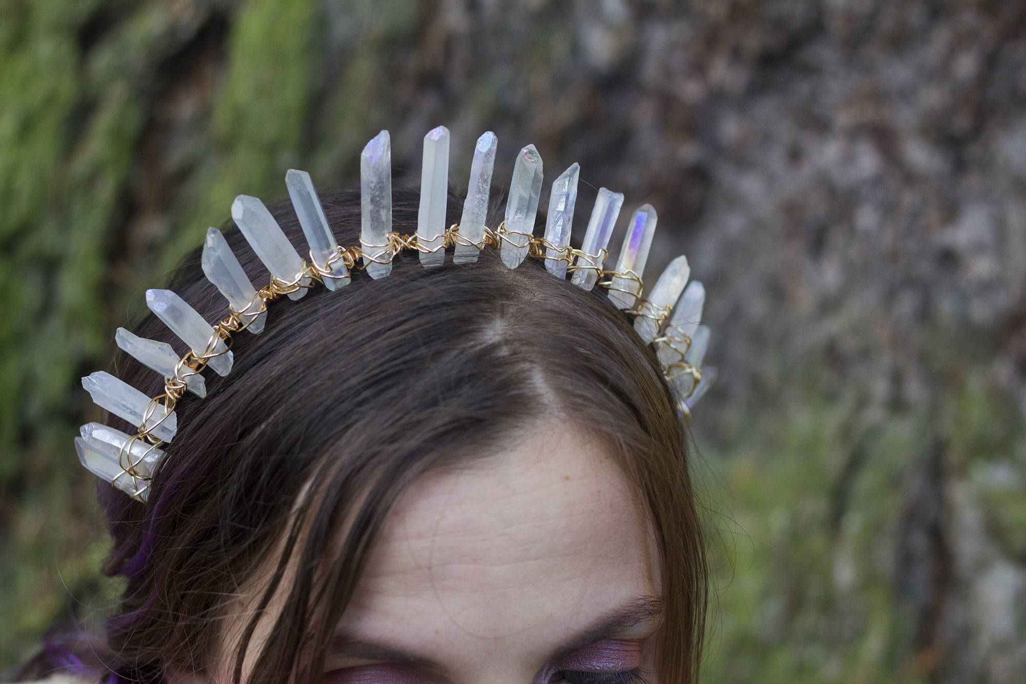 Wedding Crown / Bridal Crystal Crown / Raw Quartz Crown / Crystal Crown / Boho Hair Jewelry Quartz Tiara Mermaid Crown / Edc Outfits Wedding Crown / Bridal Crystal Crown / Raw Quartz Crown / Crystal Crown / Boho Hair Jewelry Quartz Tiara Mermaid Crown / Edc Outfits