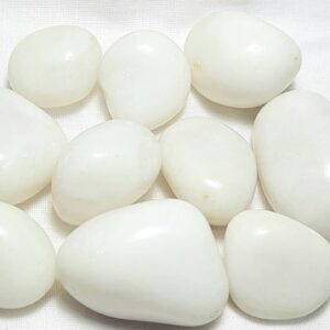 White Jade Tumbled Stones: Polished Gemstone Cabochons White Jade Tumbled Stones: Polished Gemstone Cabochons