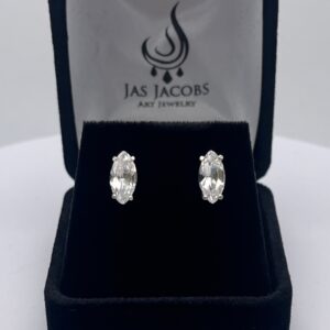 2ctw Marquise White Sapphire Earrings Studs Wedding Jewelry Gift Marquise Stud Earring