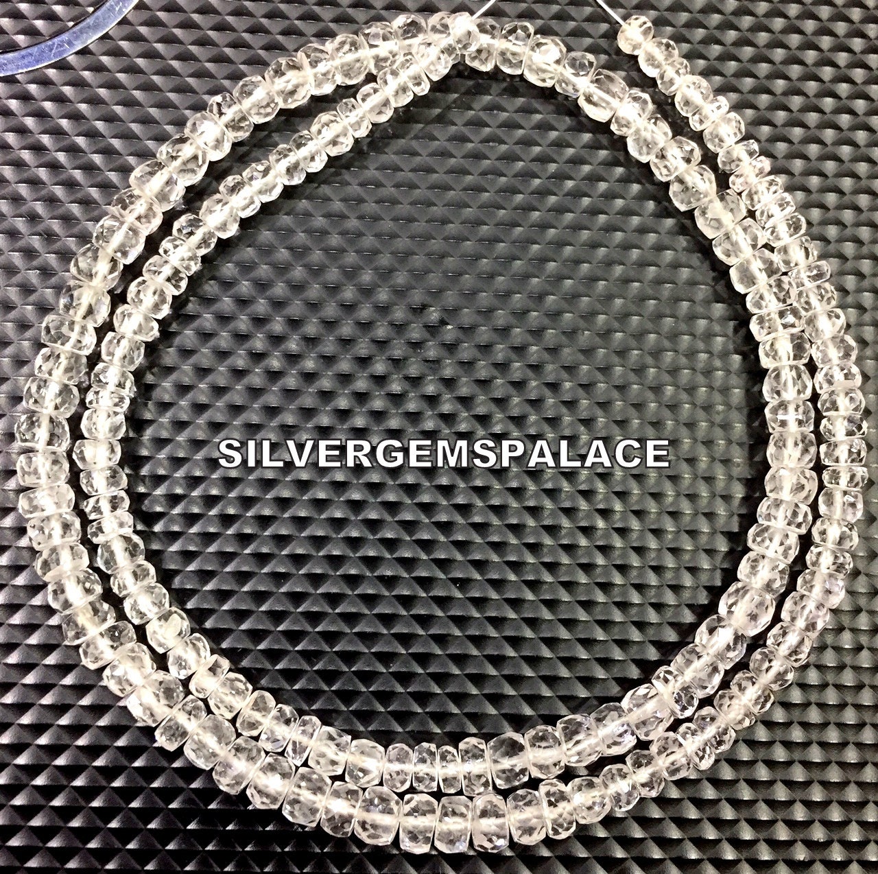 Aaaa+ Rare White Sapphire Faceted Rondelle Beads Great Luster Sapphire Gemstone Beads White Sapphire Beads Strand Wholesale Sapphire Beads.