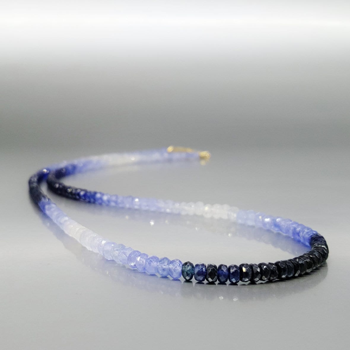 Necklace Blue White Sapphire Unique Gift For Her Or Him Natural Precious Shaded Gemstones September Birthstone Anniversary Gift Ddp Us Paid