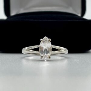 1.25ct Marquise Cut White Sapphire Ring Custom Sizing Engagement Ring Promise 1.25ct Marquise Cut White Sapphire Ring Custom Sizing Engagement Ring Promise