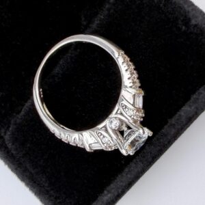 1ct White Sapphire Engagement Ring Size 6 Promise Ring In Rhodiumed Sterling Silver 1ct White Sapphire Engagement Ring Size 6 Promise Ring In Rhodiumed Sterling Silver