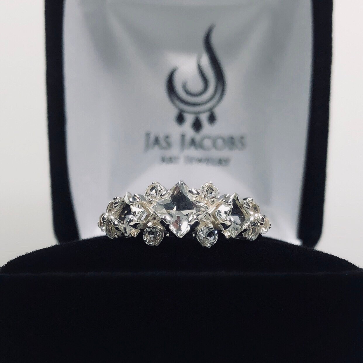 3ctw Princess Cut White Sapphire And Diamond Ring 10k Or 14k Gold With Sizing