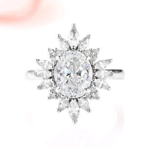 Aurora White Sapphire Ring- Sterling Silver Ring- Genuine Sapphire Engagement ring - Promise Ring- September Birthstone Gift For Her