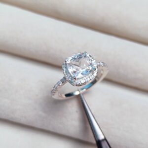 white sapphire halo ring, cushion cut white sapphire ring, sterling silver ring, lab created white sapphire ring, lab created sapphire ring white sapphire halo ring, cushion cut white sapphire ring, sterling silver ring, lab created white sapphire ring, lab created sapphire ring