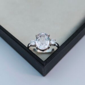 White Sapphire Ring, Oval Cut White Sapphire Ring, Sterling Silver Ring, Lab Created White Sapphire Ring, Lab Created Sapphire Ring White Sapphire Ring, Oval Cut White Sapphire Ring, Sterling Silver Ring, Lab Created White Sapphire Ring, Lab Created Sapphire Ring