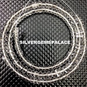 AAAA+ Rare White Sapphire Smooth Rondelle Beads Great Luster Sapphire Gemstone Beads Polished Sapphire Beads Strand Sapphire Beads String.