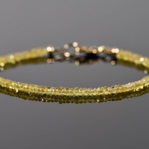 AAA Yellow Sapphire Bracelet, Delicate Bracelet made with High-Quality Sapphires, Dainty Bracelet
