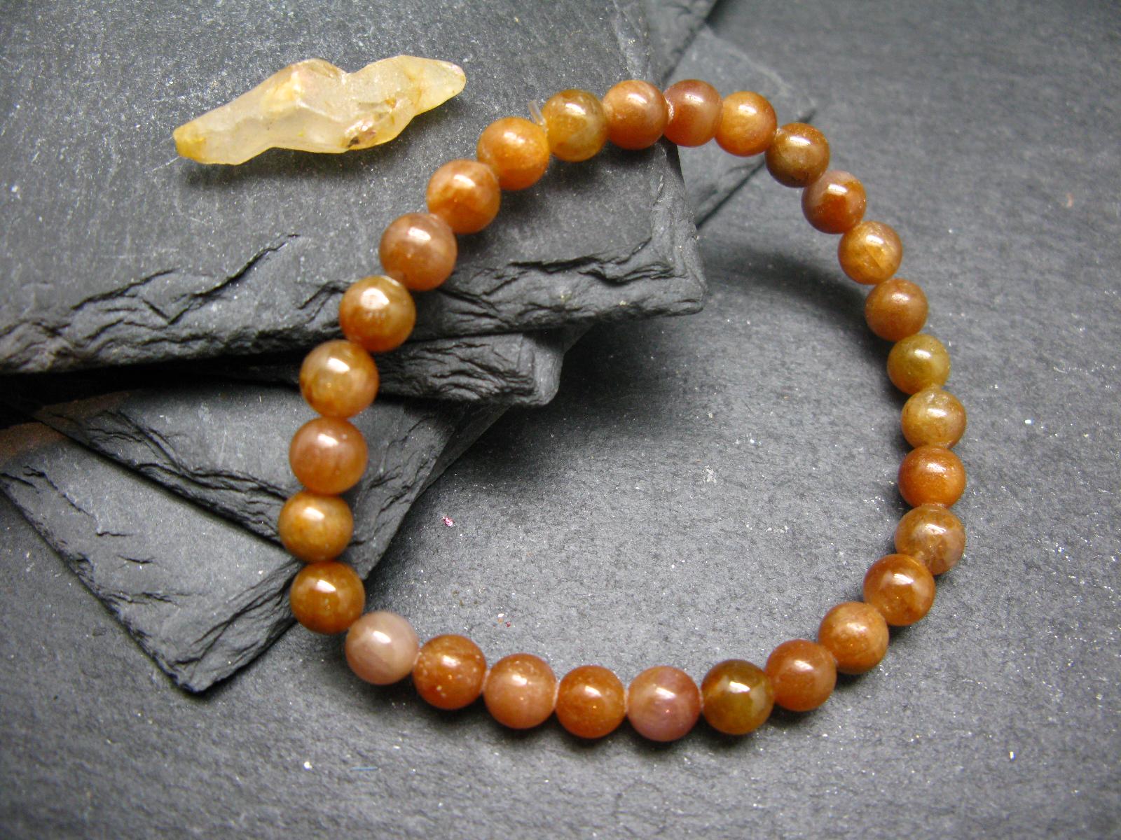 Gem Yellow Sapphire Genuine Bracelet ~ 7 Inches  ~ 6mm Round Beads