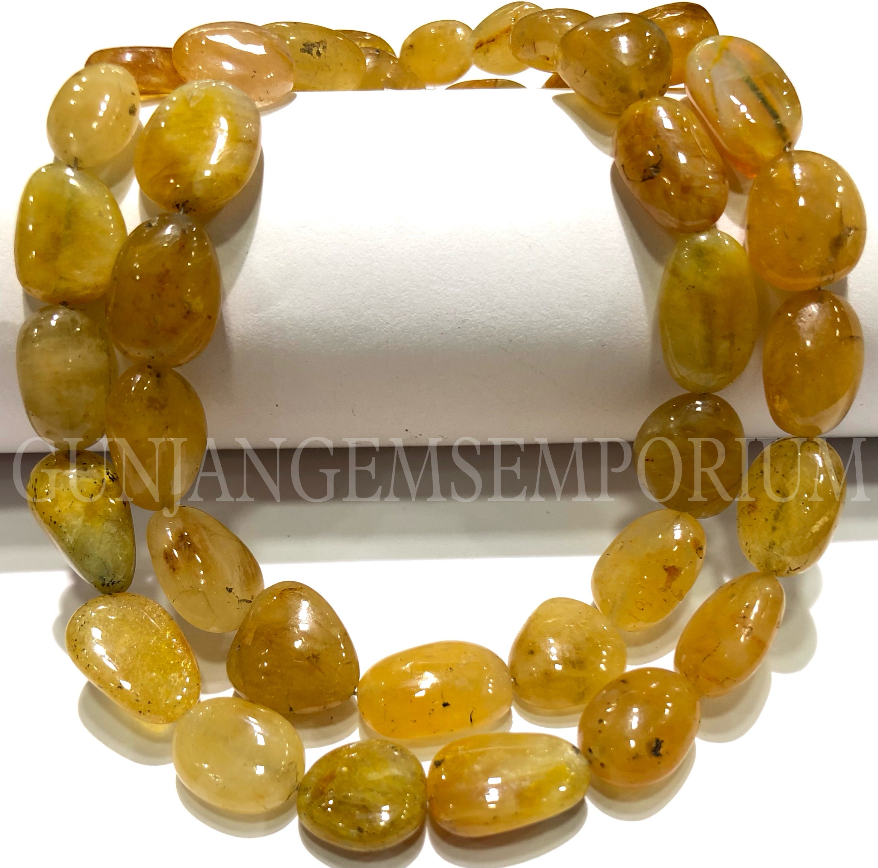 Aaa+ Rare~~yellow Sapphire Smooth Nuggets Beads Srilankan Sapphire Nuggets Smooth Beads Natural Yellow Sapphire Pukhraj Sapphire Gemstone