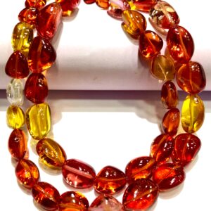 AAAA++ Beautiful~~Padparadscha Sapphire Beads Padparadscha Orange Sapphire Smooth Nuggets Shape Beads Yellow Sapphire Polished Nuggets Beads