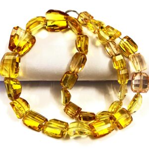 AAAA++ Quality Beautiful Yellow Sapphire Beads Padparadscha Yellow Sapphire Fancy Cut Nugget Beads Yellow Sapphire Faceted Nugget Shape Bead