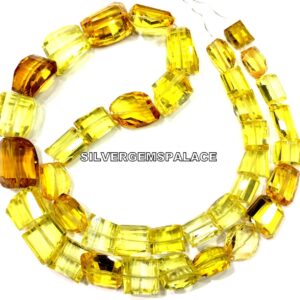 Yellow Sapphire Faceted Nugget Beads: 18 Inch Strand Yellow Sapphire Faceted Nugget Beads: 18 Inch Strand