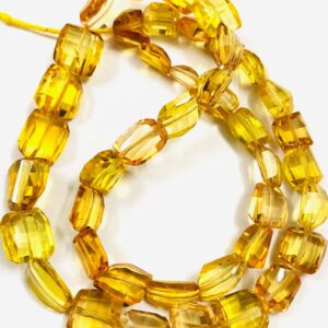 Most Beautiful~~yellow Sapphire Gemstone Beads Padparadscha Yellow Sapphire Faceted Nugget Beads Yellow Sapphire Fancy Cut Nuggets Jewelry