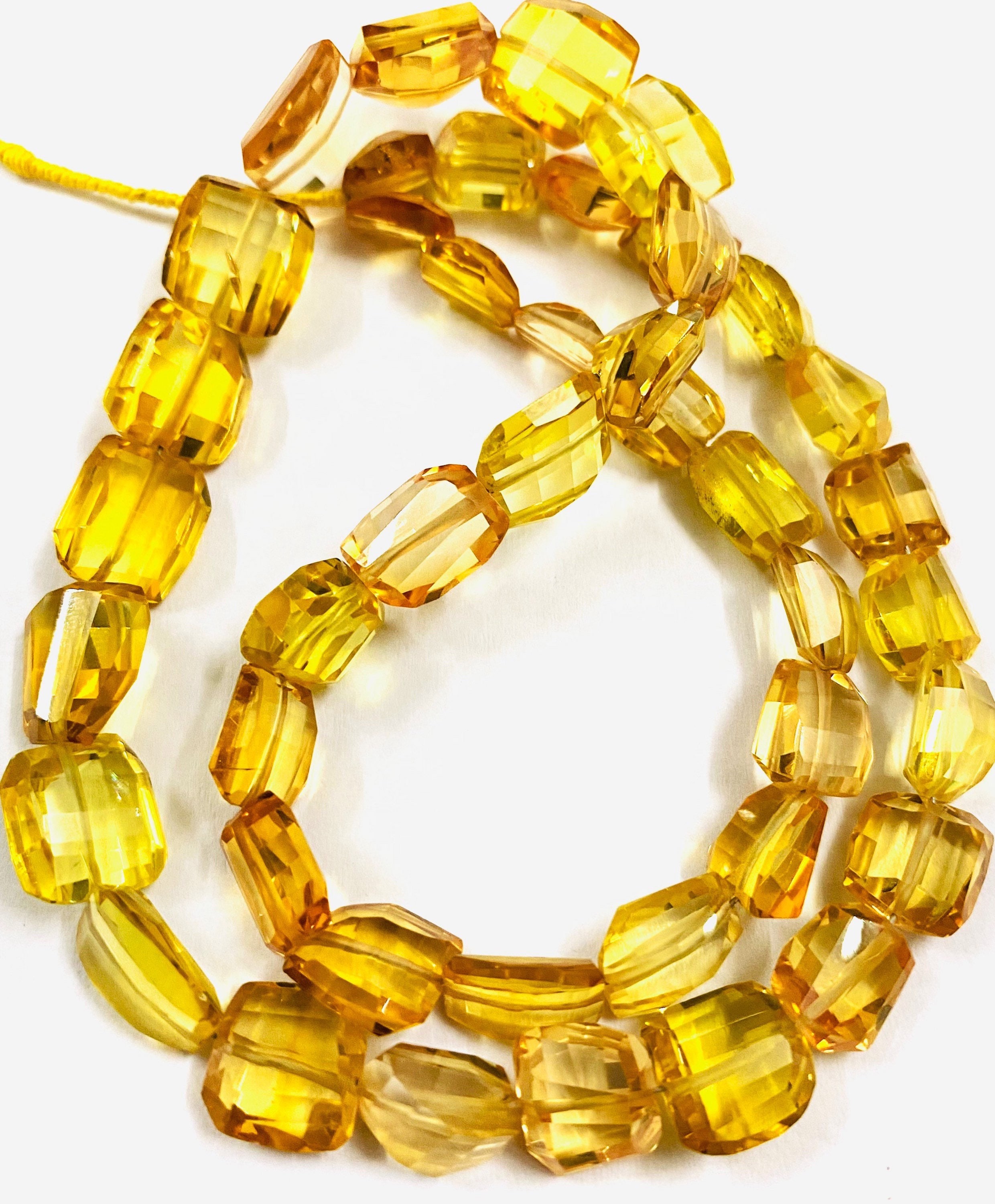 Most Beautiful~~yellow Sapphire Gemstone Beads Padparadscha Yellow Sapphire Faceted Nugget Beads Yellow Sapphire Fancy Cut Nuggets Jewelry