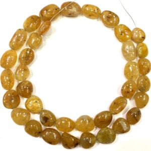 Yellow Sapphire Nugget Beads: 18 Inch Strand, Jewelry Making