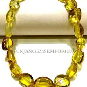 Yellow PADPARADSCHA Sapphire Nuggets~~GORGEOUS~AAAA+ Quality Yellow Sapphire Smooth Nuggets Beads Sapphire Gemstone Beaded 16” Necklace Rare