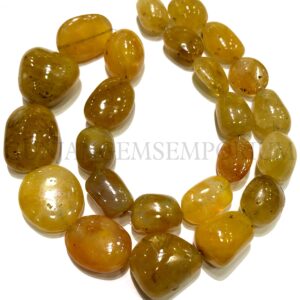 Very Rarest~~yellow Sapphire Smooth Nuggets Beads Srilankan Sapphire Nuggets Smooth Beads Natural Yellow Sapphire Gemstone Genuine Sapphire