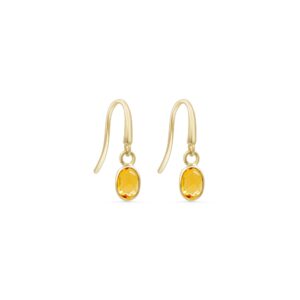 14K Yellow Sapphire Drop Earrings – Solid 14K Gold, Tiny Sapphire Dangle, September Birthstone, Minimal Gold Earrings, Dainty Gemstone 14K Yellow Sapphire Drop Earrings – Solid 14K Gold, Tiny Sapphire Dangle, September Birthstone, Minimal Gold Earrings, Dainty Gemstone